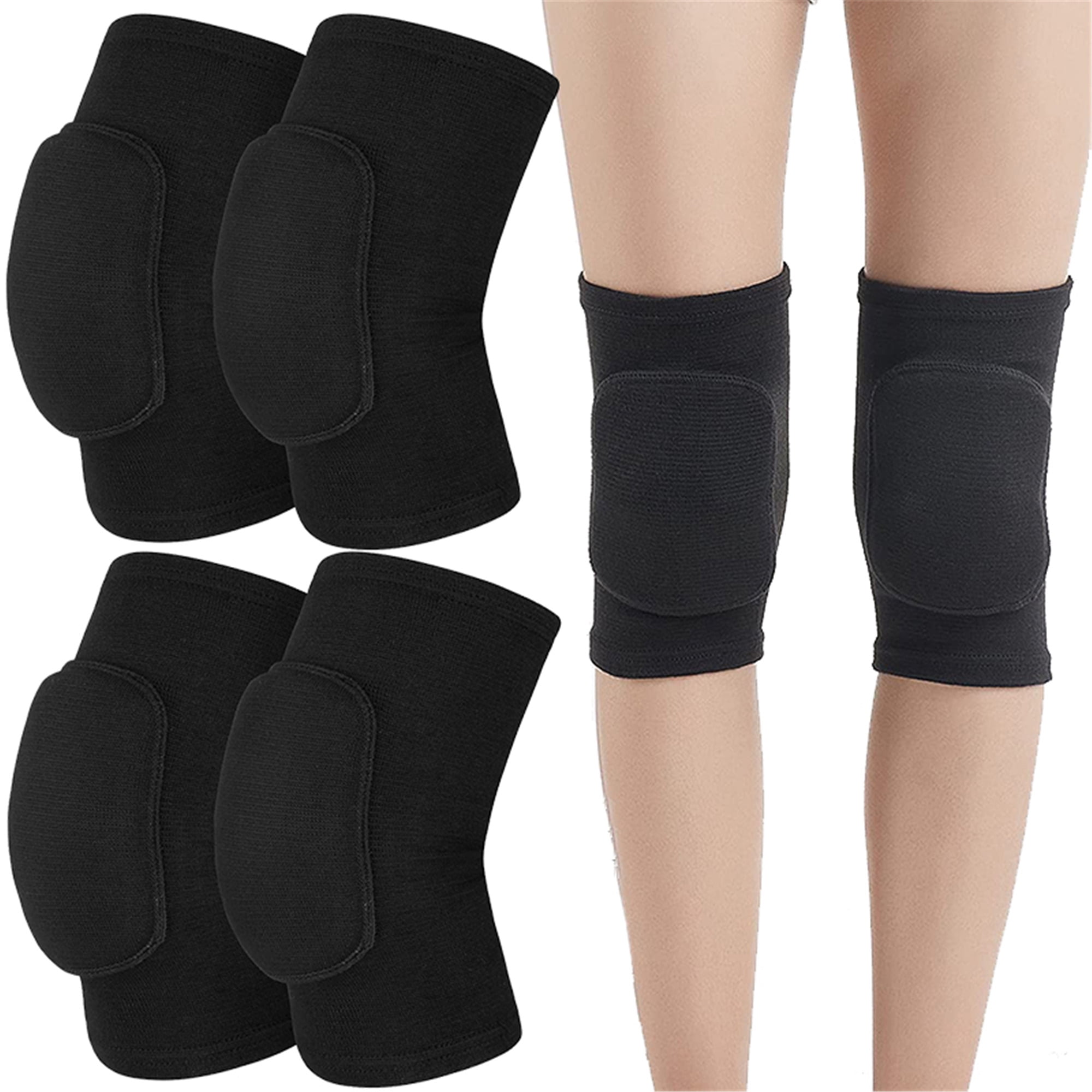 MsOrange 2-Pair Knee Pads/ Elbow Pads/ Shin Pads for Volleyball, Basketball, Football for Youth and Adults